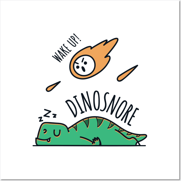 Dinosnore and Meteors Wall Art by rarpoint